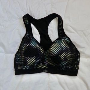 VSX Victoria Secret Sports Bra - Green Mesh with Black - Size 34B
